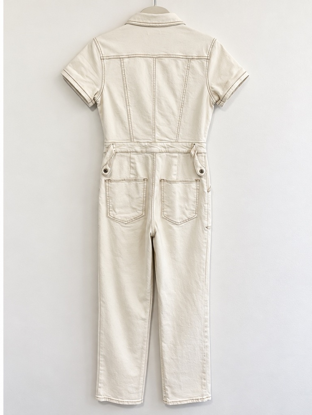 Good American Fit For Success Ecru Utility Jumpsuit Size 3 - Picture 3 of 3